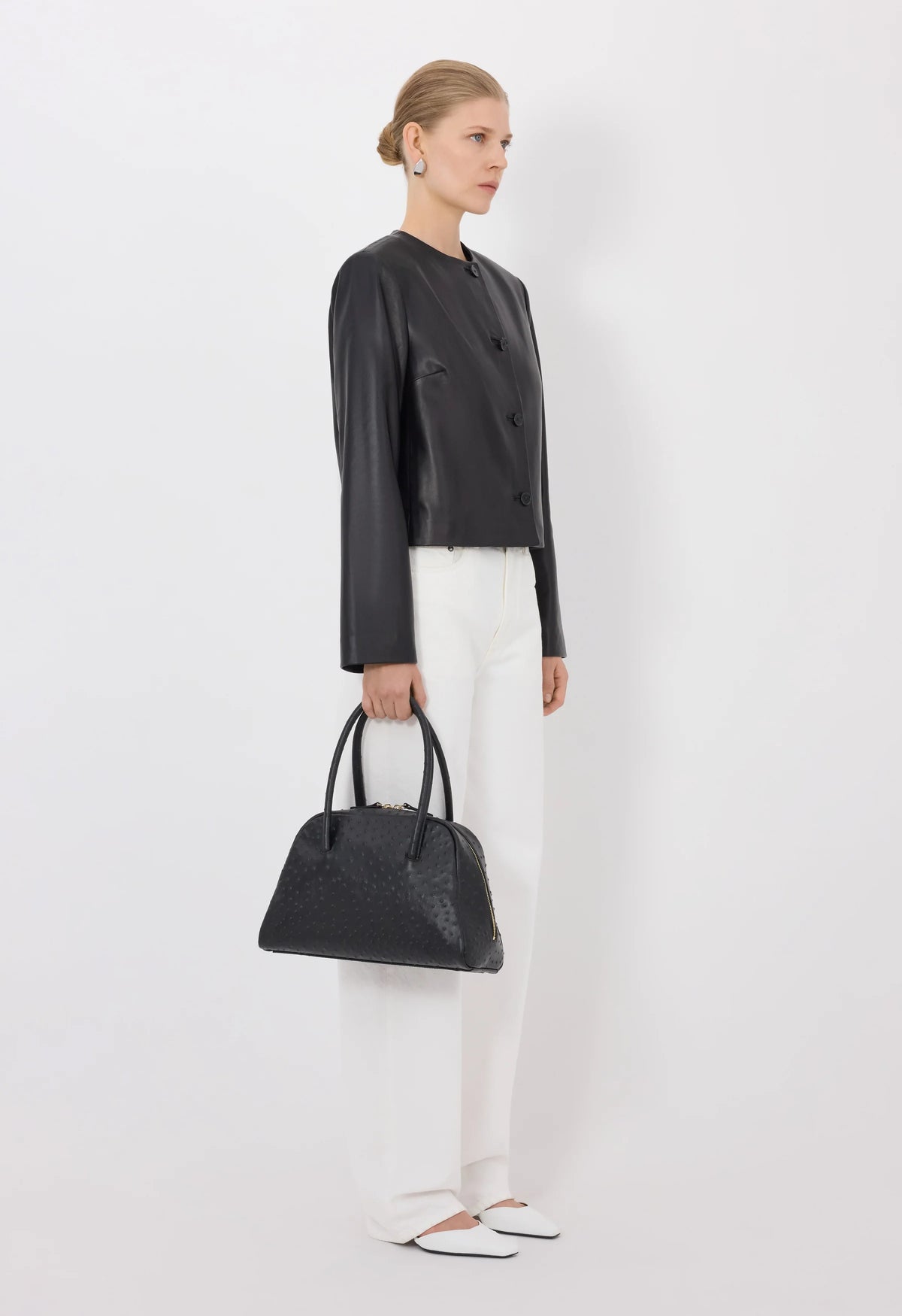 Loulou De Saison Jacket Raho Leather Jacket, Black Soho-Boutique