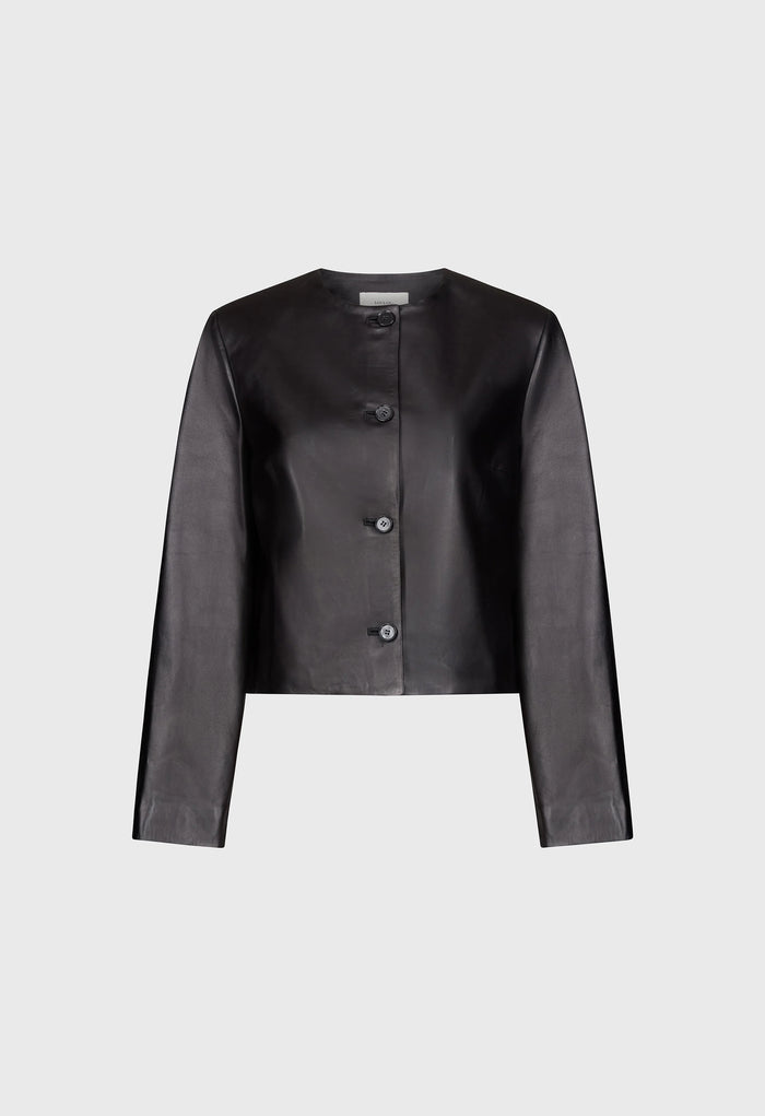Loulou De Saison Jacket Raho Leather Jacket, Black Soho-Boutique