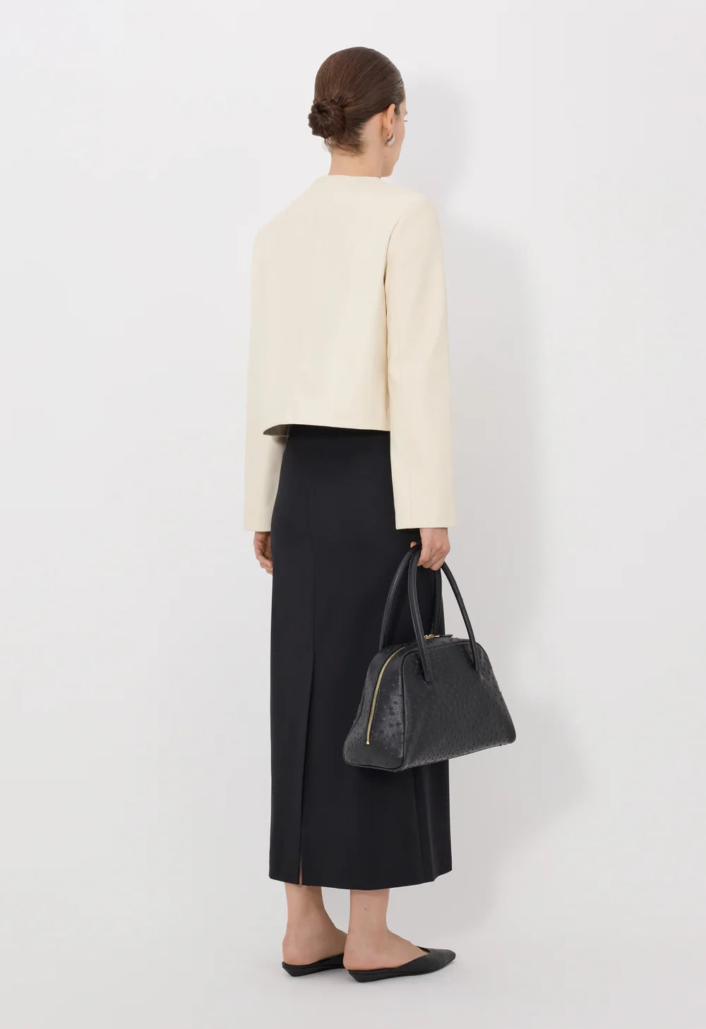 Loulou De Saison Jacket Raho Leather Jacket, Ivory Soho-Boutique