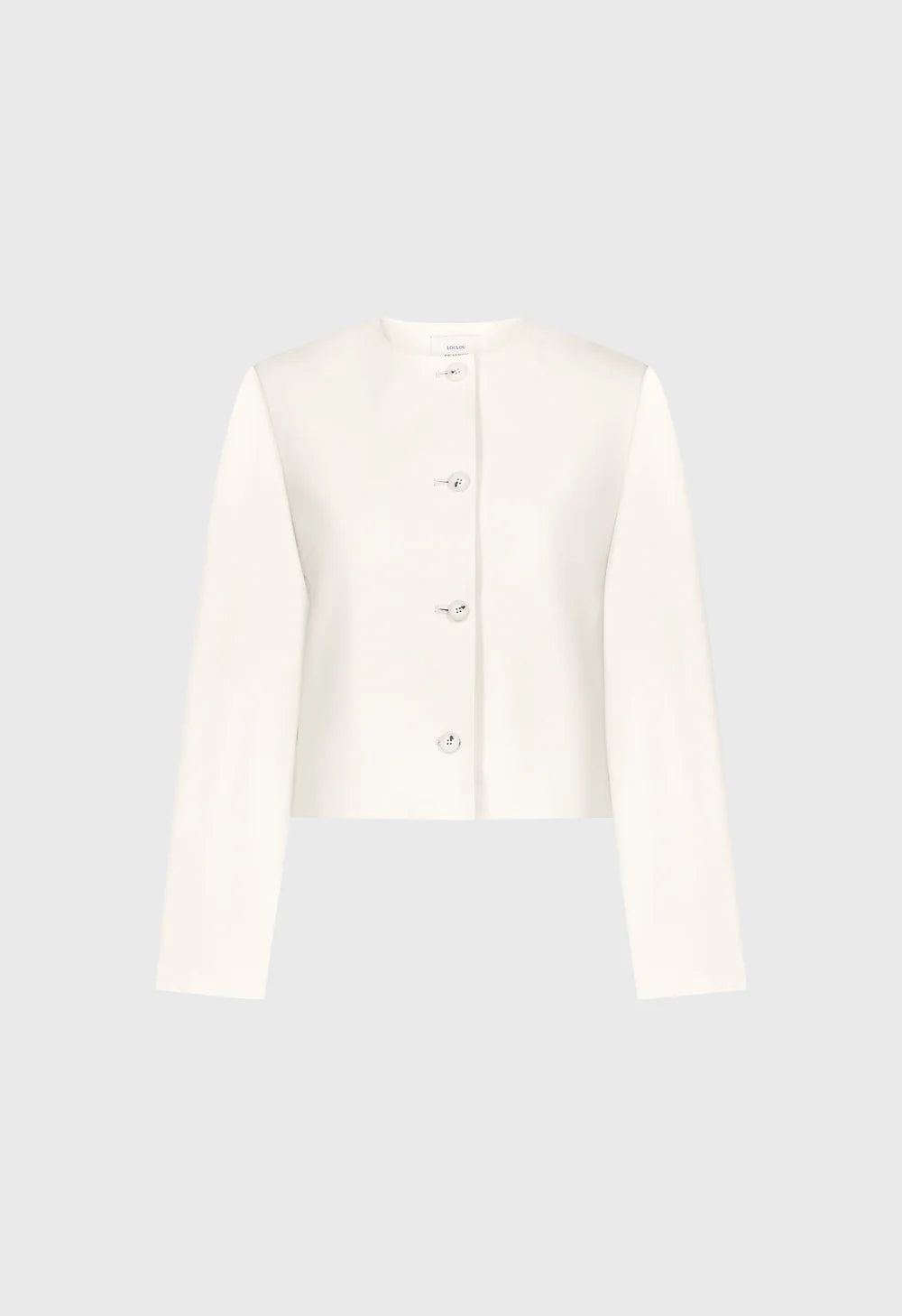 Loulou De Saison Jacket Raho Leather Jacket, Ivory Soho-Boutique