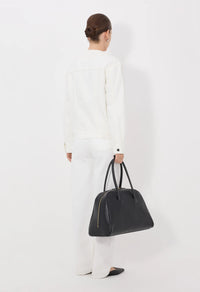 Loulou De Saison Jacket Rima Denim Jacket, Ivory Soho-Boutique