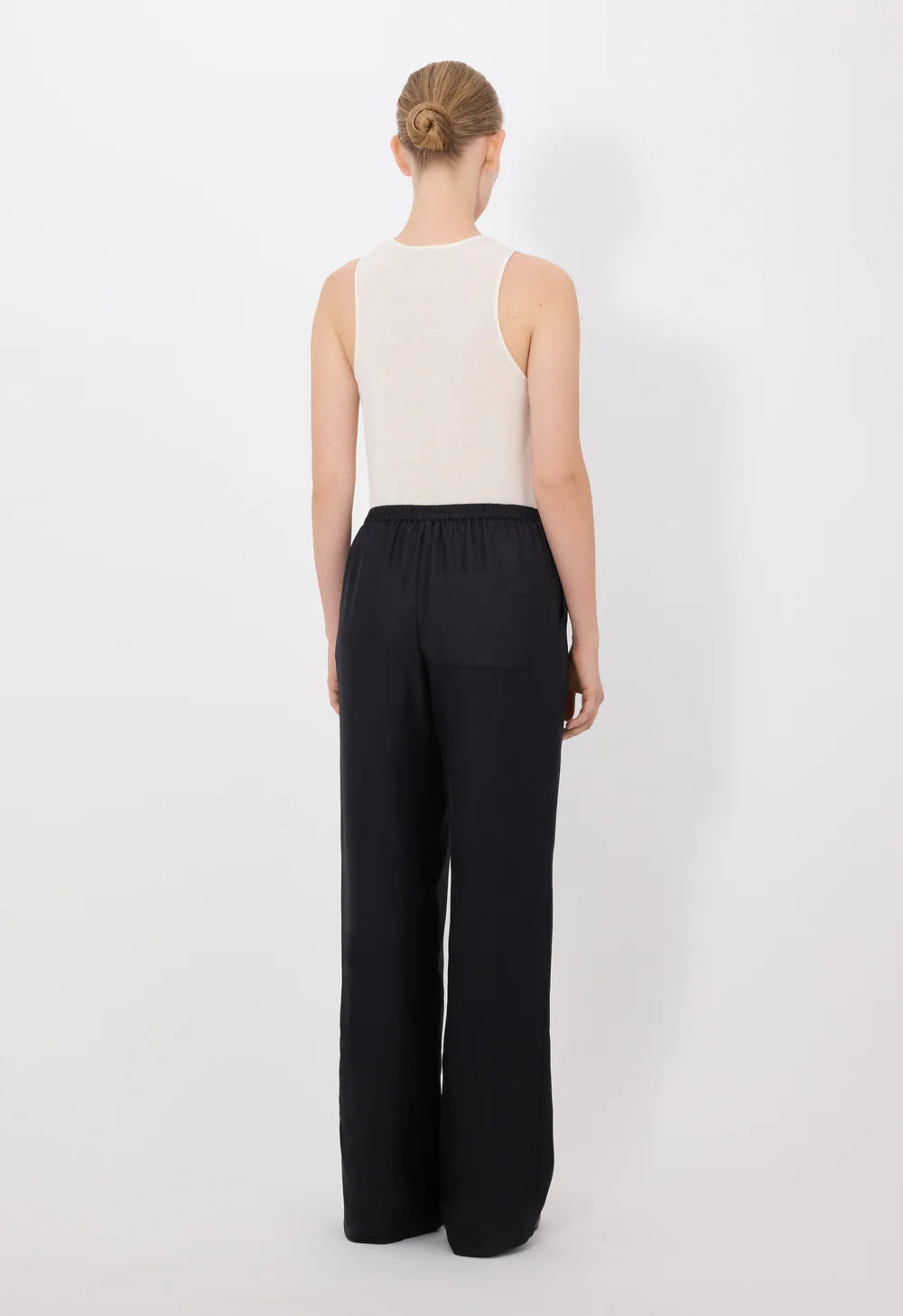 Loulou De Saison Pants Alera Silk Twill Trousers, Black Soho-Boutique