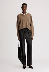 Loulou De Saison Pants Alera Silk Twill Trousers, Black Soho-Boutique