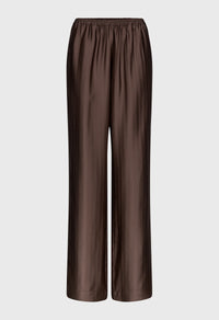 Loulou De Saison Pants Kadala Silk Blend Trousers, Dark Brown Soho-Boutique