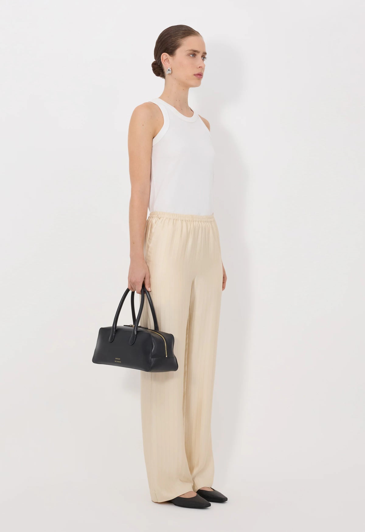 Loulou De Saison Pants Kadala Silk Blend Trousers, Ecru Soho-Boutique