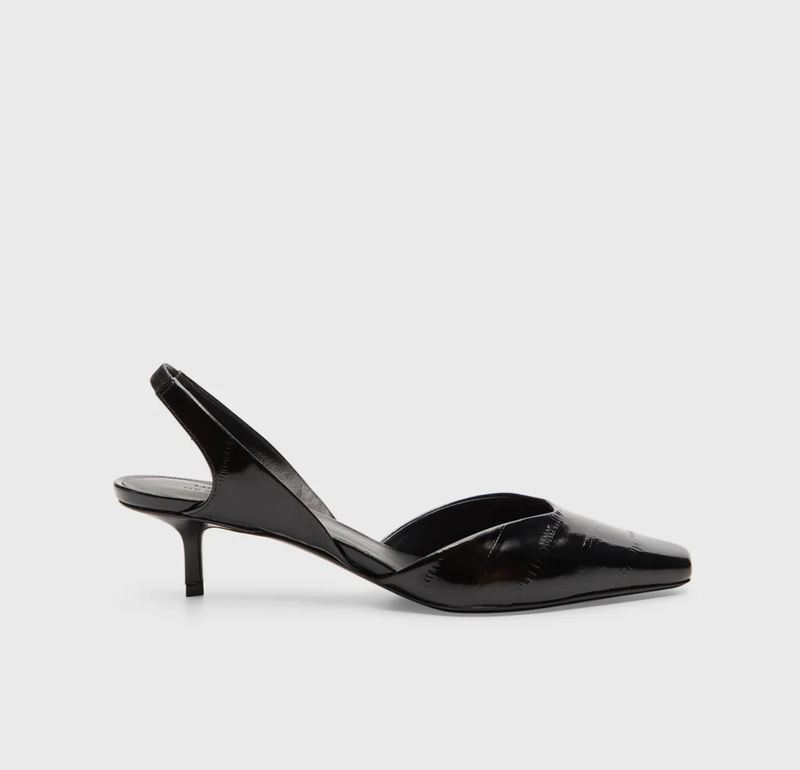 Loulou De Saison Shoes Hyde Slingback Heels, Black Soho-Boutique
