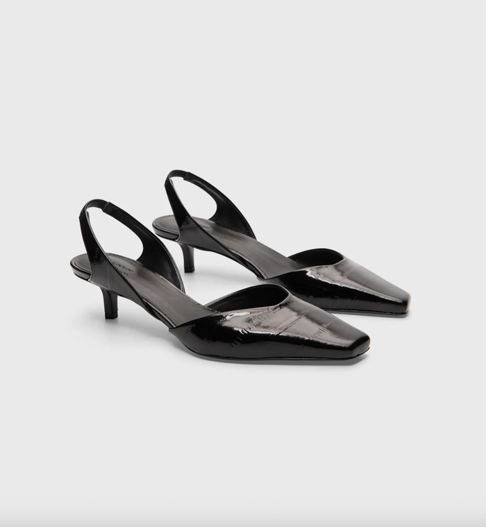 Loulou De Saison Shoes Hyde Slingback Heels, Black Soho-Boutique
