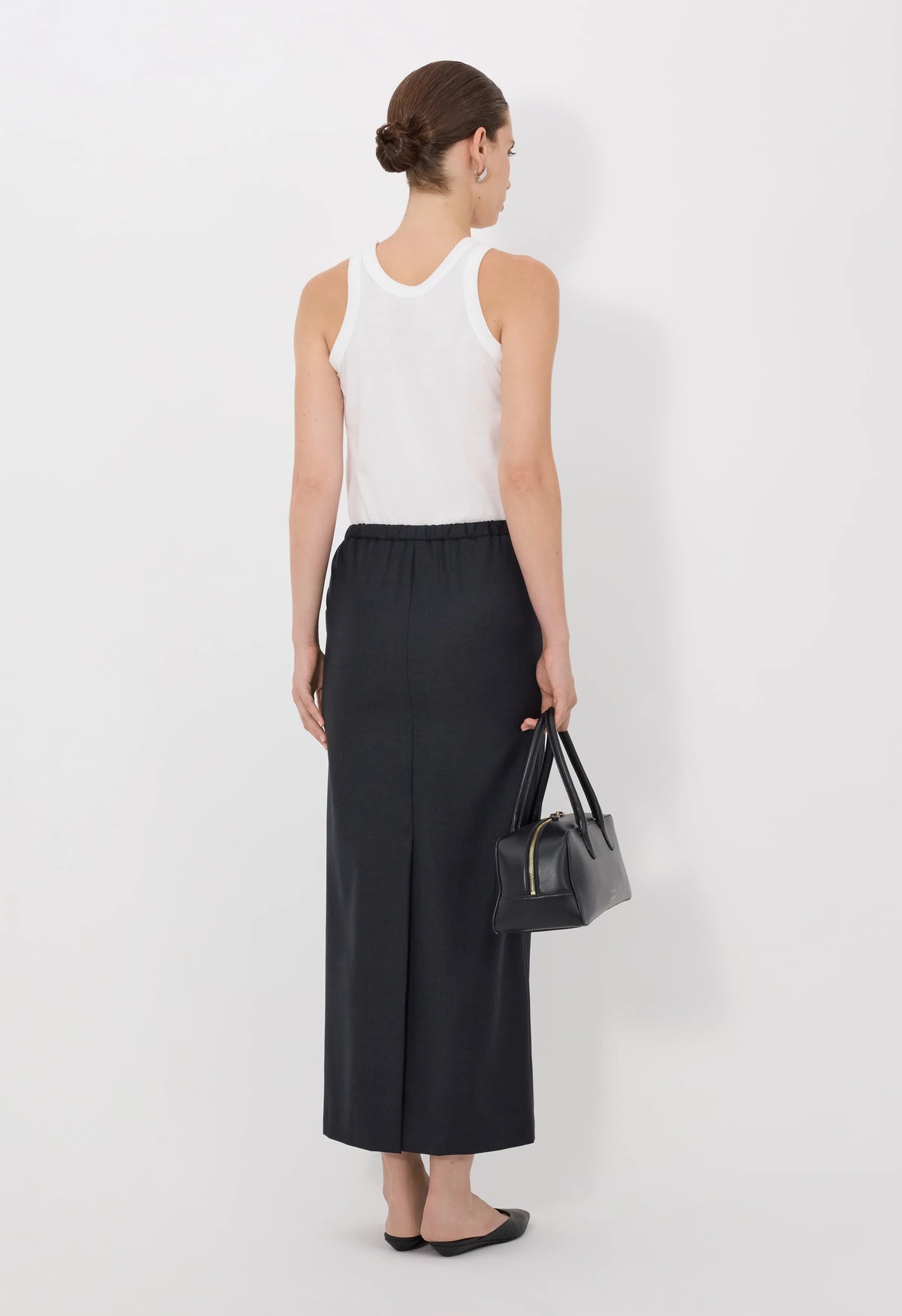 Loulou De Saison Skirt Cara Maxi Skirt, Black Melange Soho-Boutique