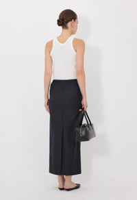 Loulou De Saison Skirt Cara Maxi Skirt, Black Melange Soho-Boutique