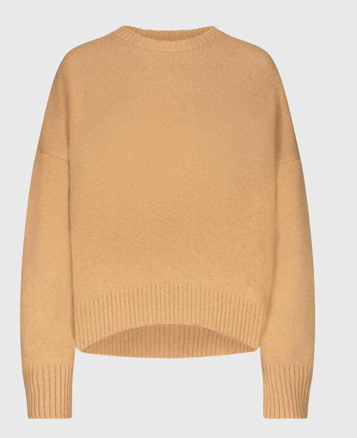 Loulou De Saison Sweater Anton Crewneck, Camel Soho-Boutique