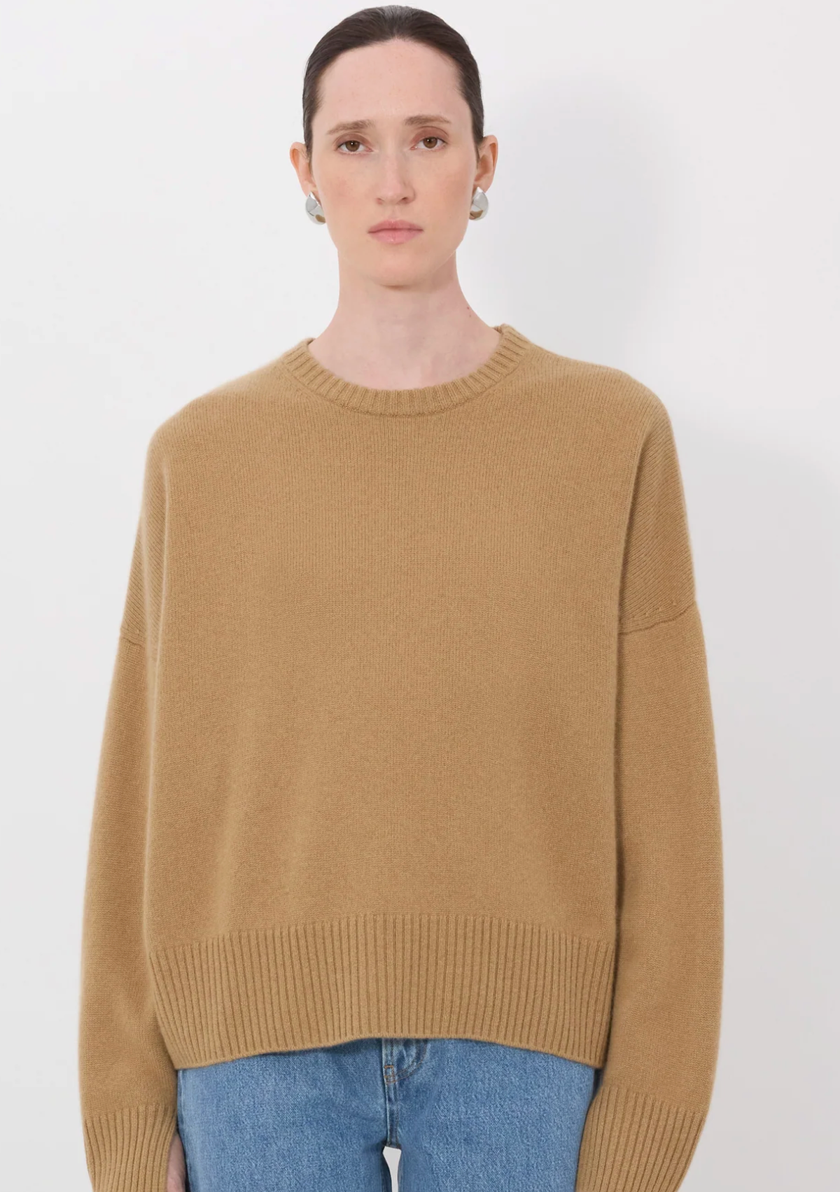 Loulou De Saison Sweater Anton Crewneck, Camel Soho-Boutique