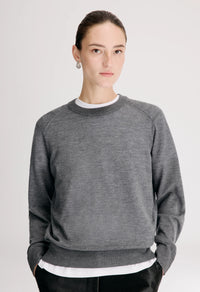 Loulou De Saison Sweater Ditto Cashmere Sweater, Anthracite Melange Soho-Boutique