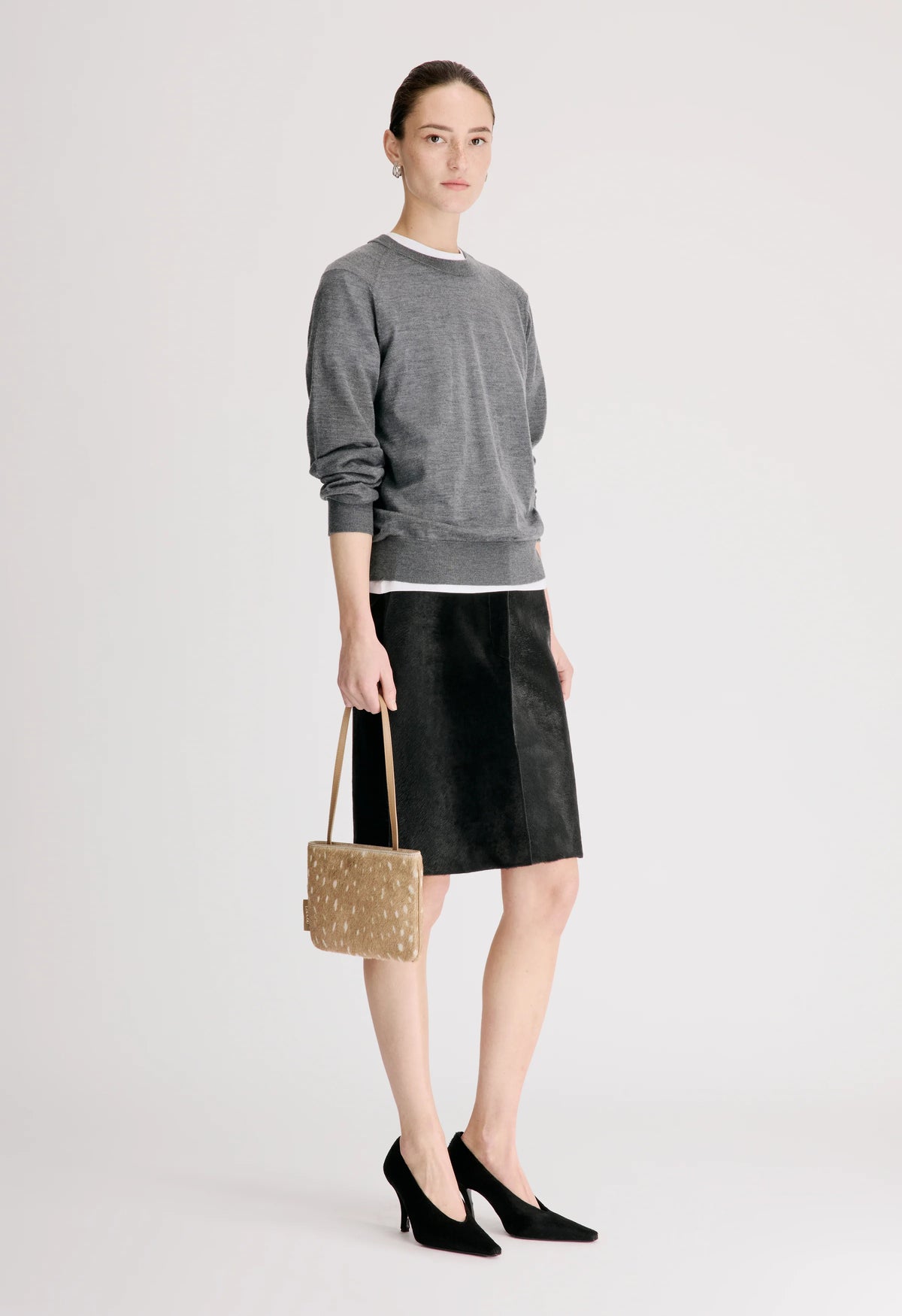 Loulou De Saison Sweater Ditto Cashmere Sweater, Anthracite Melange Soho-Boutique