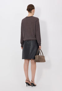 Loulou De Saison Sweater Ditto Cashmere Sweater, Brown Melange Soho-Boutique
