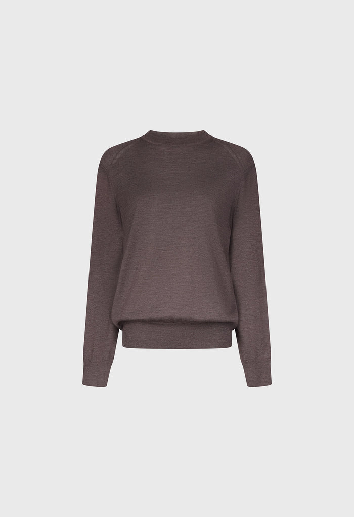 Loulou De Saison Sweater Ditto Cashmere Sweater, Brown Melange Soho-Boutique