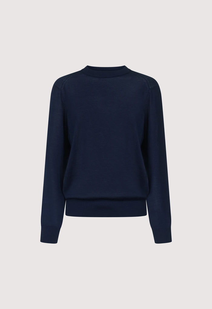 Loulou De Saison Sweater Ditto Cashmere Sweater, Navy Soho-Boutique