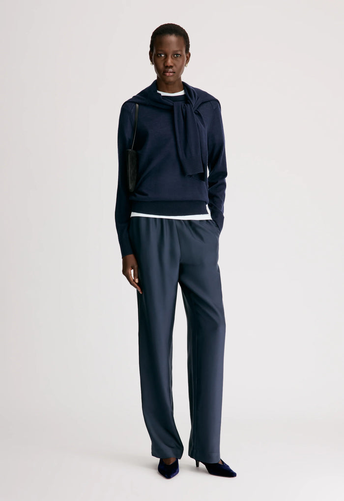 Loulou De Saison Sweater Ditto Cashmere Sweater, Navy Soho-Boutique