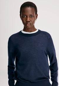 Loulou De Saison Sweater Ditto Cashmere Sweater, Navy Soho-Boutique