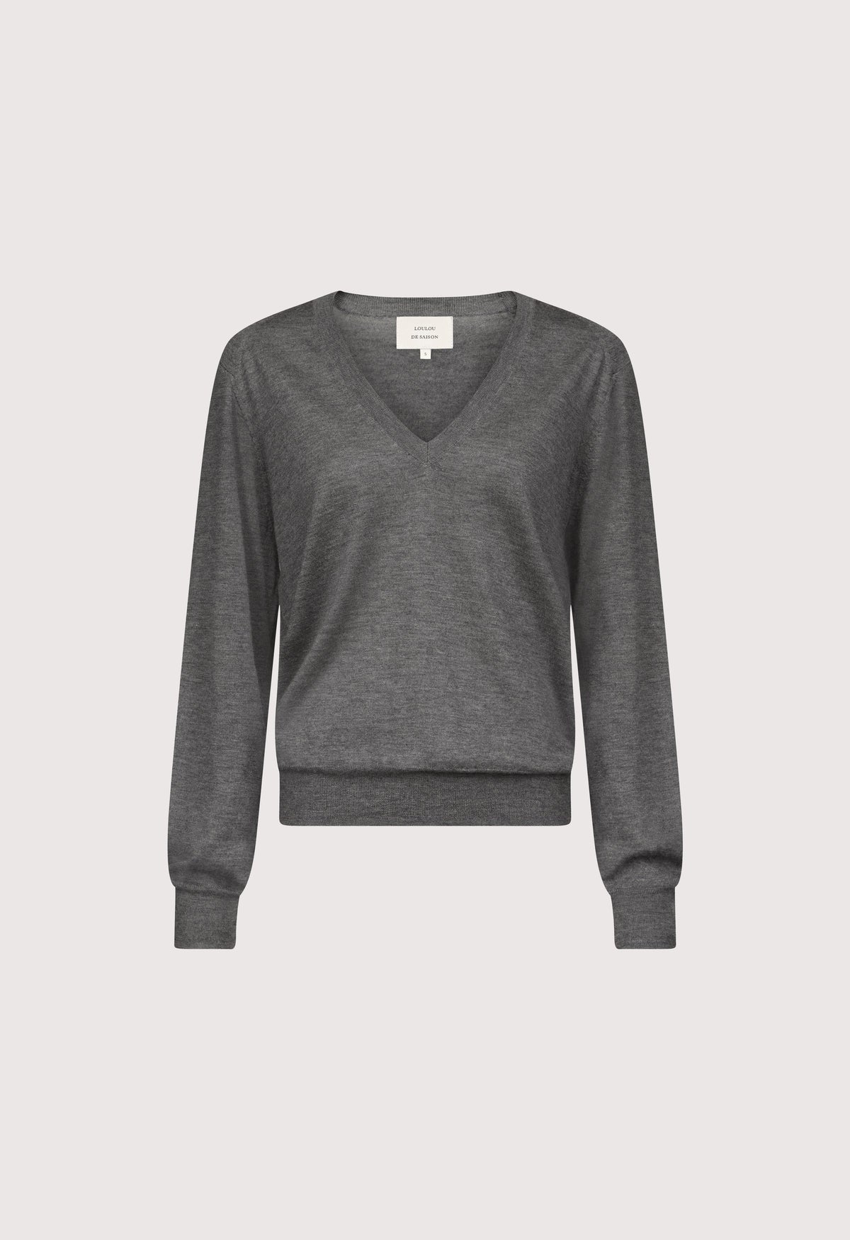 Loulou De Saison Sweater Julio Cashmere Sweater, Anthracite Melange Soho-Boutique