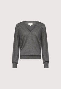 Loulou De Saison Sweater Julio Cashmere Sweater, Anthracite Melange Soho-Boutique