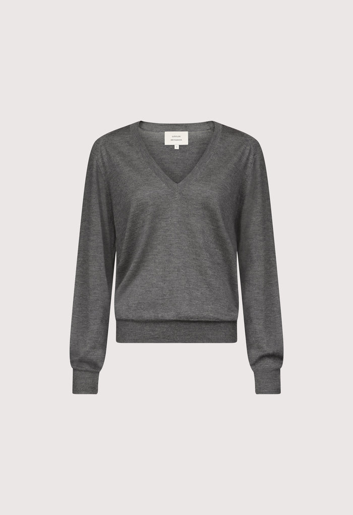 Loulou De Saison Sweater Julio Cashmere Sweater, Anthracite Melange Soho-Boutique