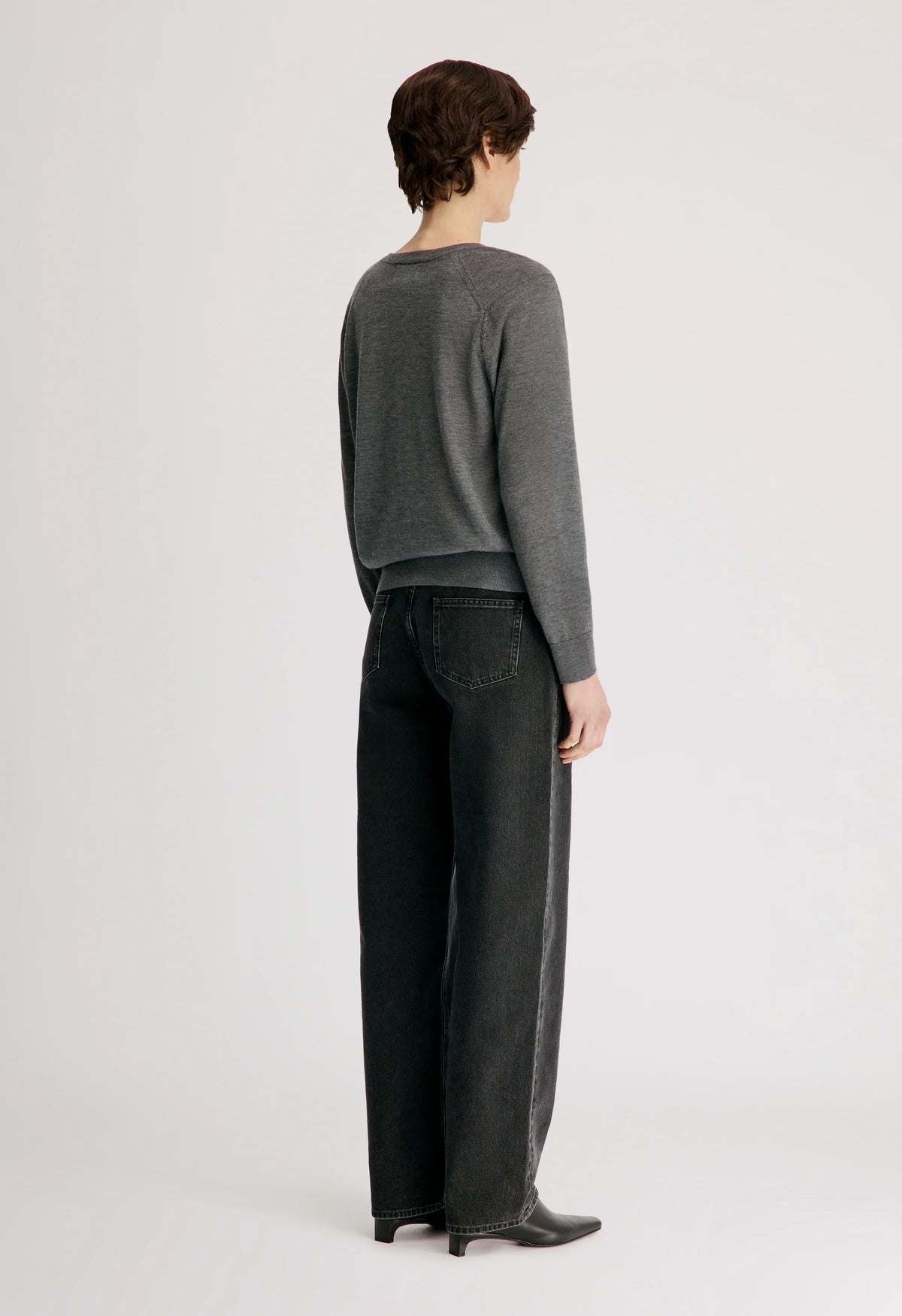 Loulou De Saison Sweater Julio Cashmere Sweater, Anthracite Melange Soho-Boutique