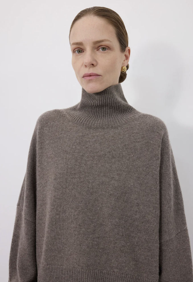 Loulou De Saison Sweater Luke Sweater, Taupe Melange Soho-Boutique