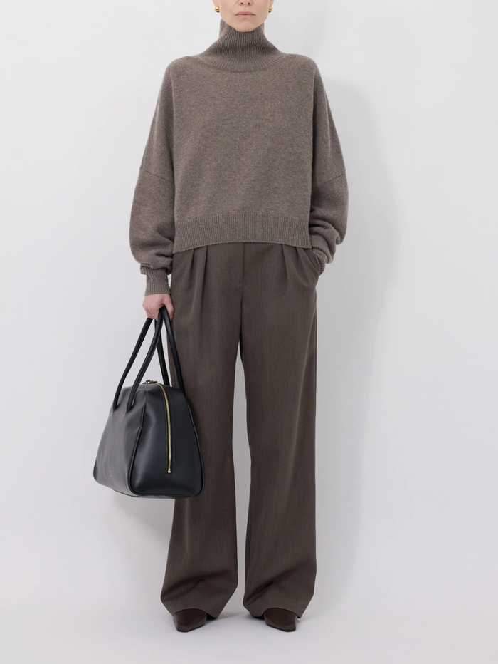 Loulou De Saison Sweater Luke Sweater, Taupe Melange Soho-Boutique