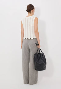 Loulou De Saison Tank Vittoria Tank Top, Ivory Soho-Boutique