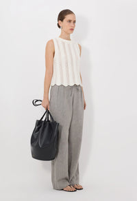 Loulou De Saison Tank Vittoria Tank Top, Ivory Soho-Boutique