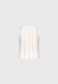 Loulou De Saison Tank Vittoria Tank Top, Ivory Soho-Boutique