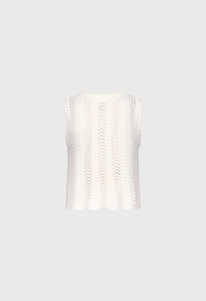 Loulou De Saison Tank Vittoria Tank Top, Ivory Soho-Boutique
