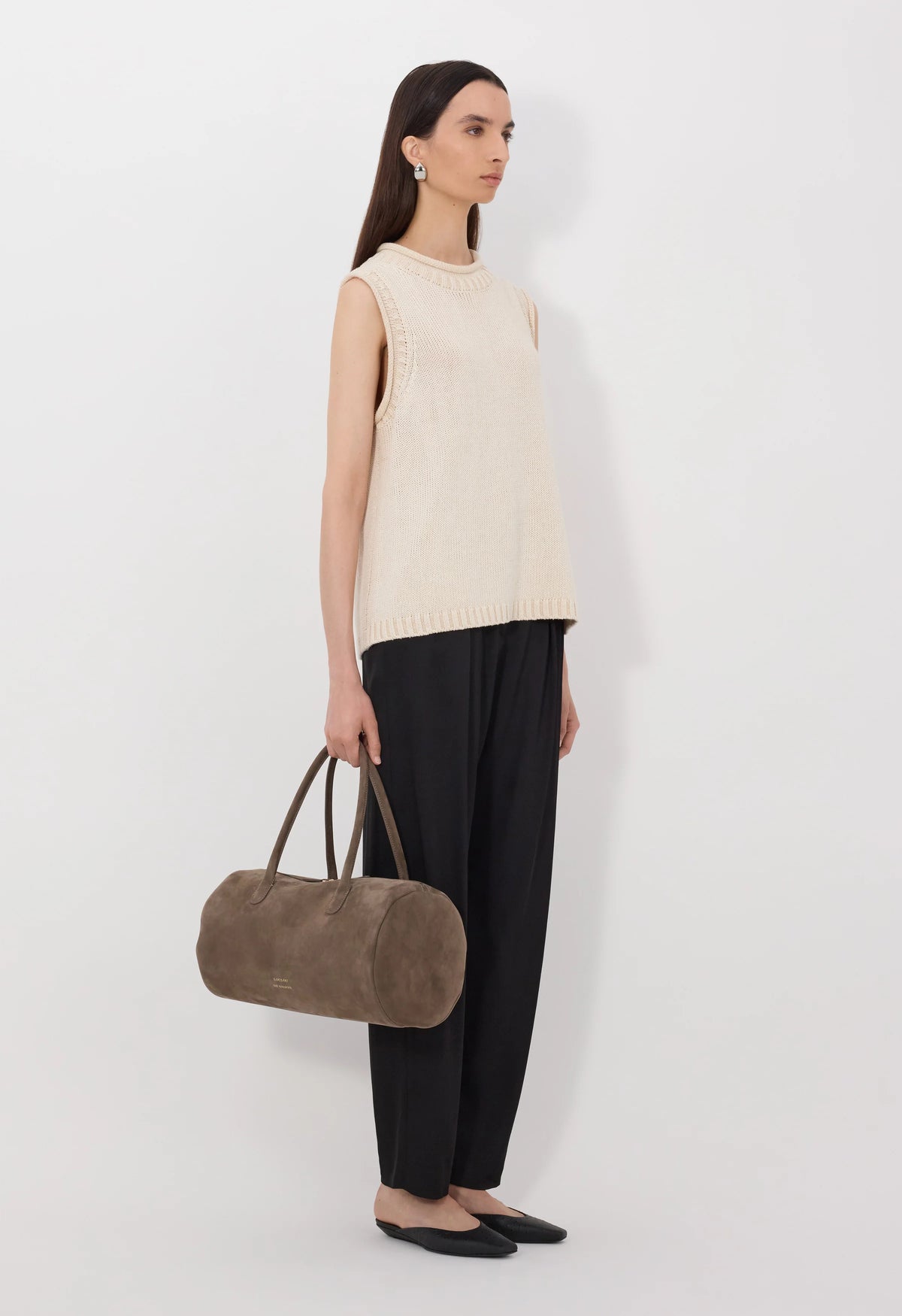 Loulou De Saison Top Effy Sweater Vest, Natural Soho-Boutique