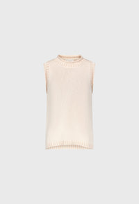Loulou De Saison Top Effy Sweater Vest, Natural Soho-Boutique