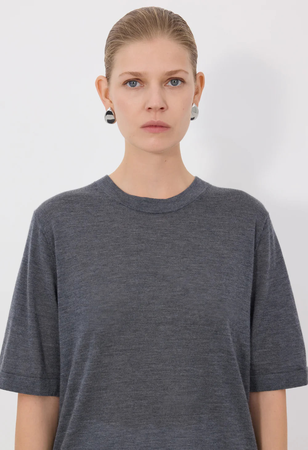 Loulou De Saison Top Nala Short Sleeve Top, Anthracite Soho-Boutique