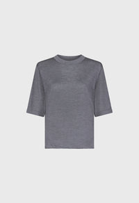 Loulou De Saison Top Nala Short Sleeve Top, Anthracite Soho-Boutique