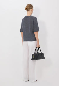 Loulou De Saison Top Nala Short Sleeve Top, Anthracite Soho-Boutique