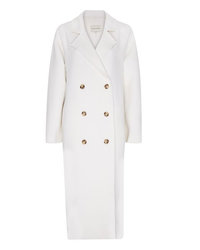 LouLou Studio Coat Borneo Coat, Ivory Soho-Boutique