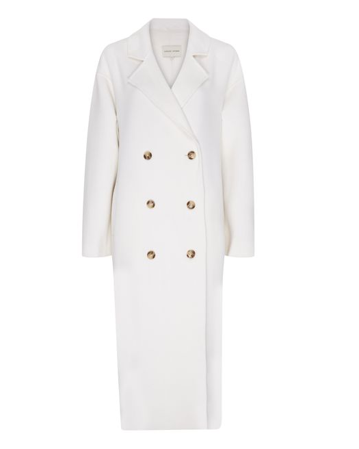 LouLou Studio Coat Borneo Coat, Ivory Soho-Boutique