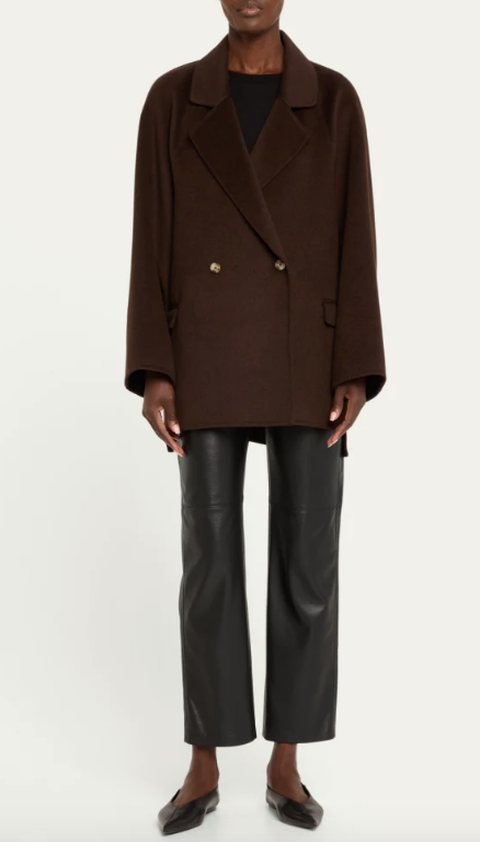 LouLou Studio Coats & Jackets Gary Blazer Coat, Chocolate Soho-Boutique