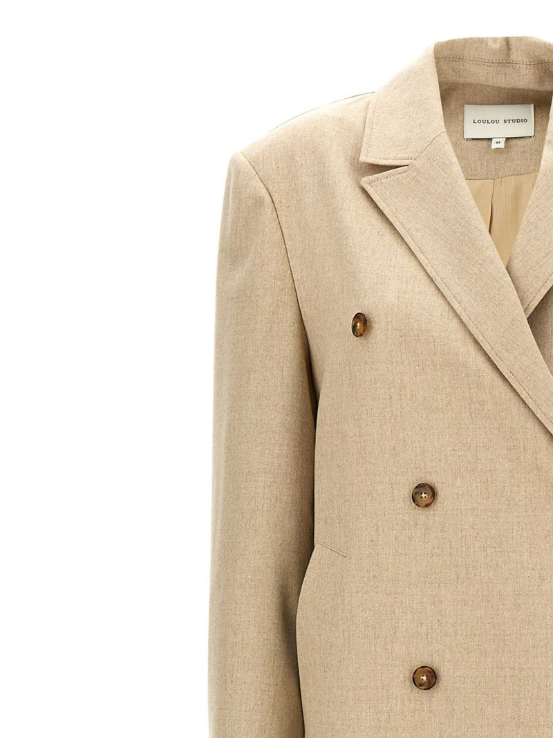 LouLou Studio Coats & Jackets Zeno Coat, Beige Soho-Boutique