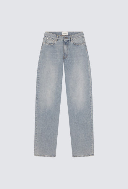 LouLou Studio Denim Samur Jeans, Washed Light Blue Soho-Boutique