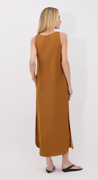 LouLou Studio Dress Nada Silk Dress, Ocher Soho-Boutique