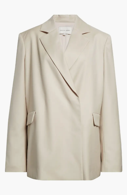 LouLou Studio Jacket Arlo Jacket, Chiffon Beige Soho-Boutique