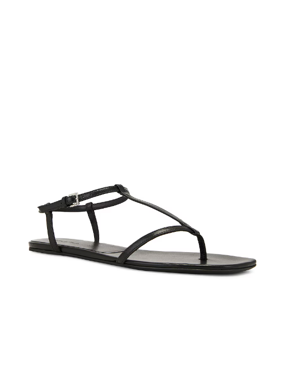 LouLou Studio Sandal Amaru Thong Sandal, Black Soho-Boutique