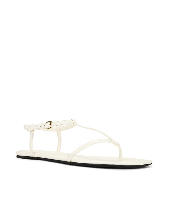 LouLou Studio Sandal Amaru Thong Sandal, Cream Soho-Boutique