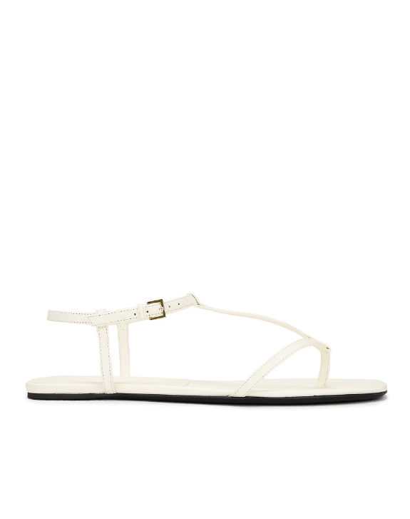 LouLou Studio Sandal Amaru Thong Sandal, Cream Soho-Boutique