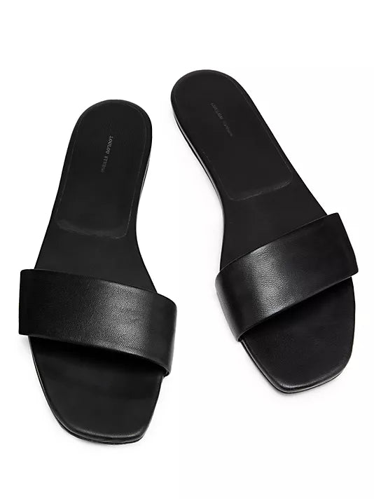 LouLou Studio Sandal Dina Leather Slides, Black Soho-Boutique