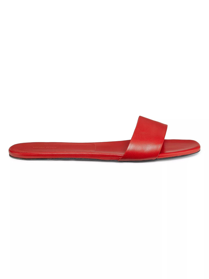 LouLou Studio Sandal Dina Leather Slides, Tomato Soho-Boutique