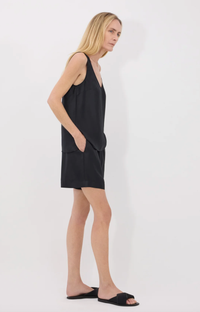LouLou Studio Short Arl Shorts, Black Soho-Boutique